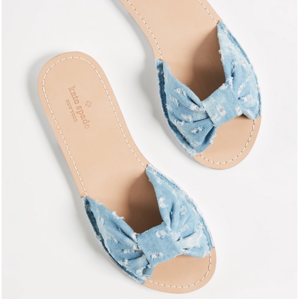 Kate spade denim slides